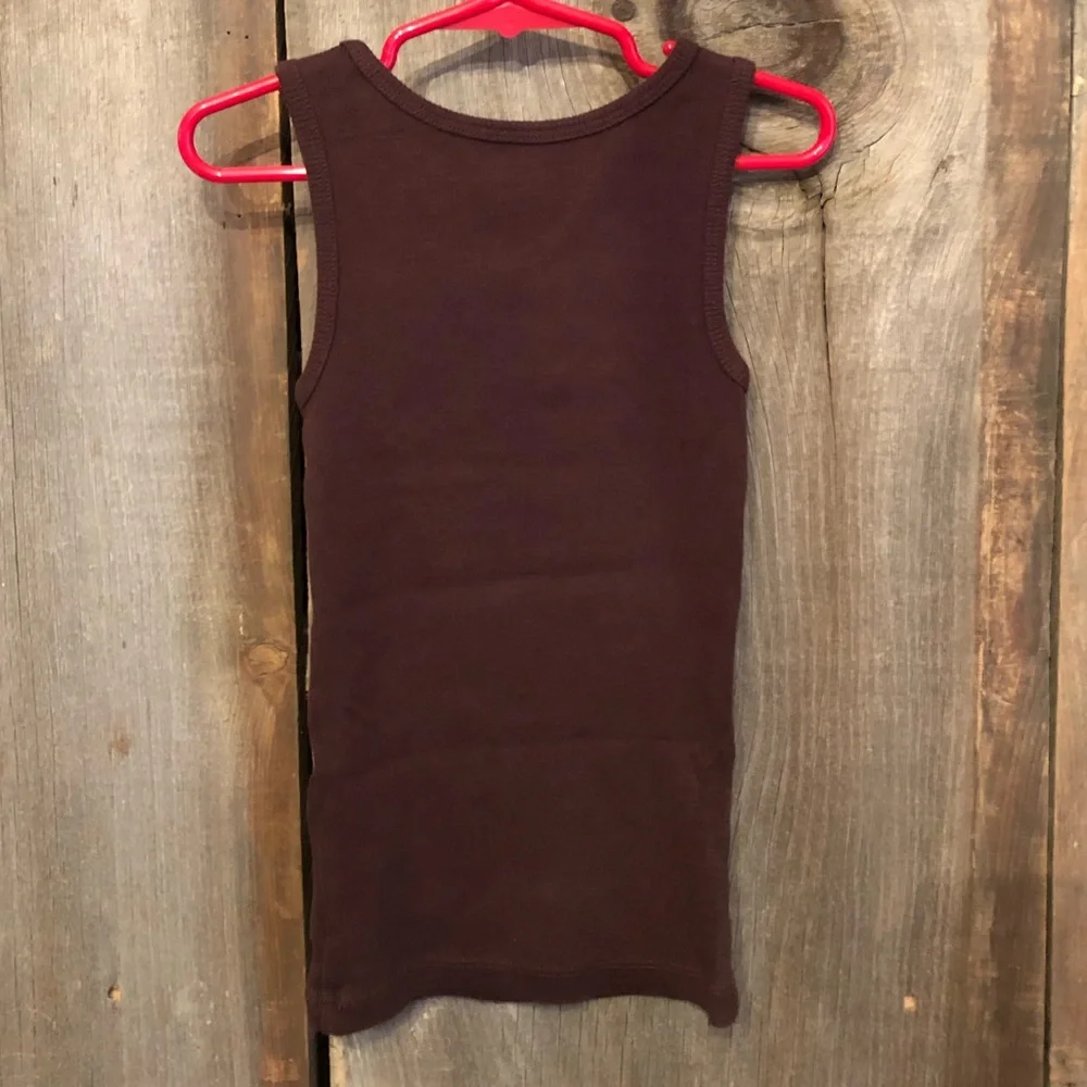 Children’s Place Brown Crochet Ribbed Fitted Tank Top Size Small 5/6